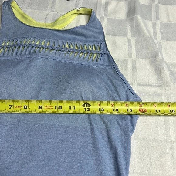 ADIDAS. Women tank top,NWT,workout, blue ,racerback,built in bra,logo,gym,resort - Picture 8 of 13